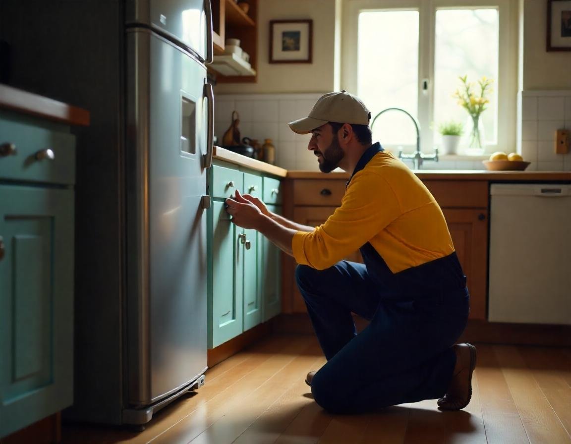 técnico realizando la reparación de un aire acondicionado en el domicilio de un cliente de Toluca